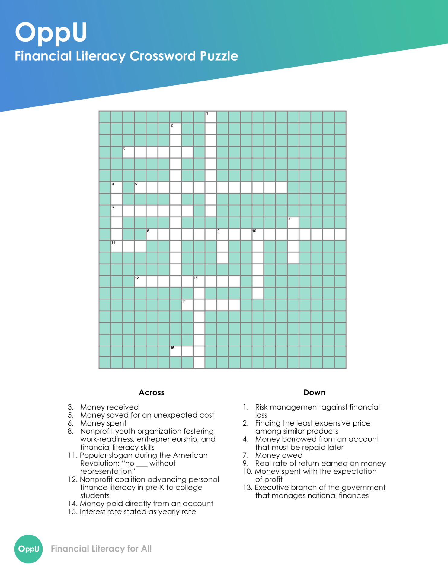 OppU Intermediate Crossword Puzzle